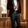 Maroon Velvet Tuxedo