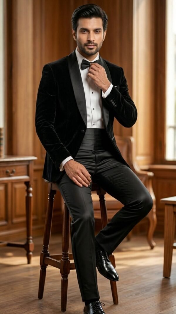 Black Premium Velvet Tuxedo