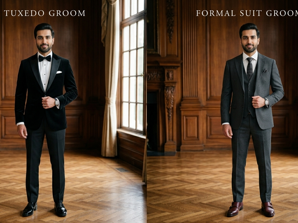 wedding tuxedo vs suit for groom