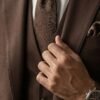 formal chocolate brown suit