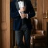 Navy Blue Velvet Jacket