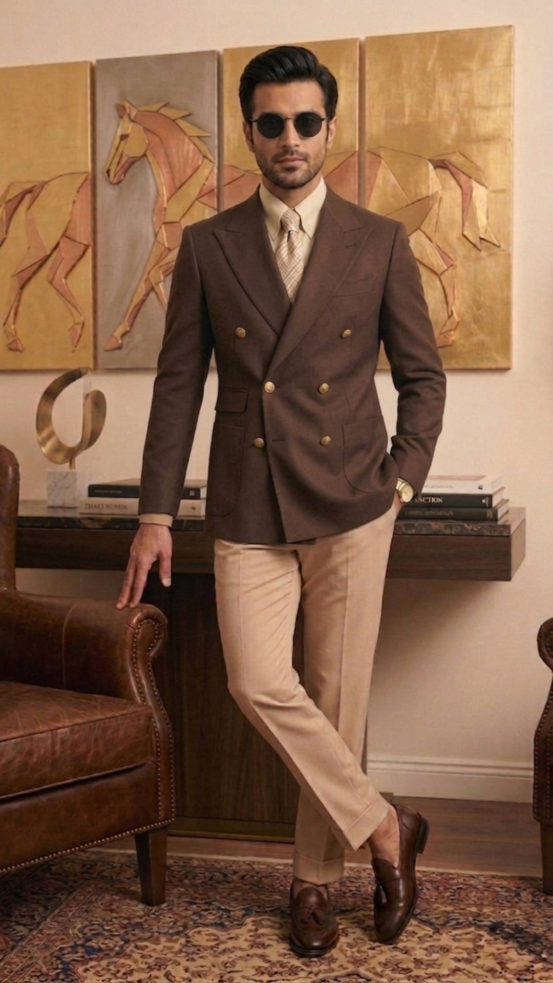 brown and beige combo