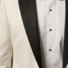 Ivory Black-Lapel Tuxedo for Men